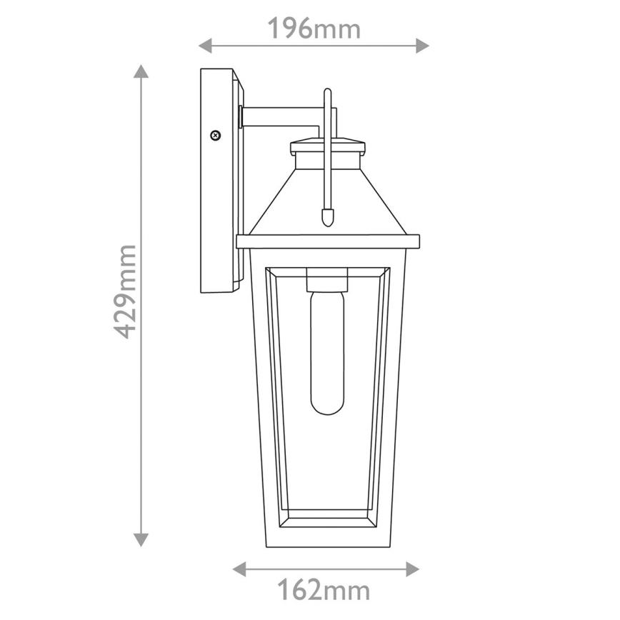 Quoizel - Outdoor-Wandleuchte BUCKLEY 1xE27/40W/230V IP44 schwarz