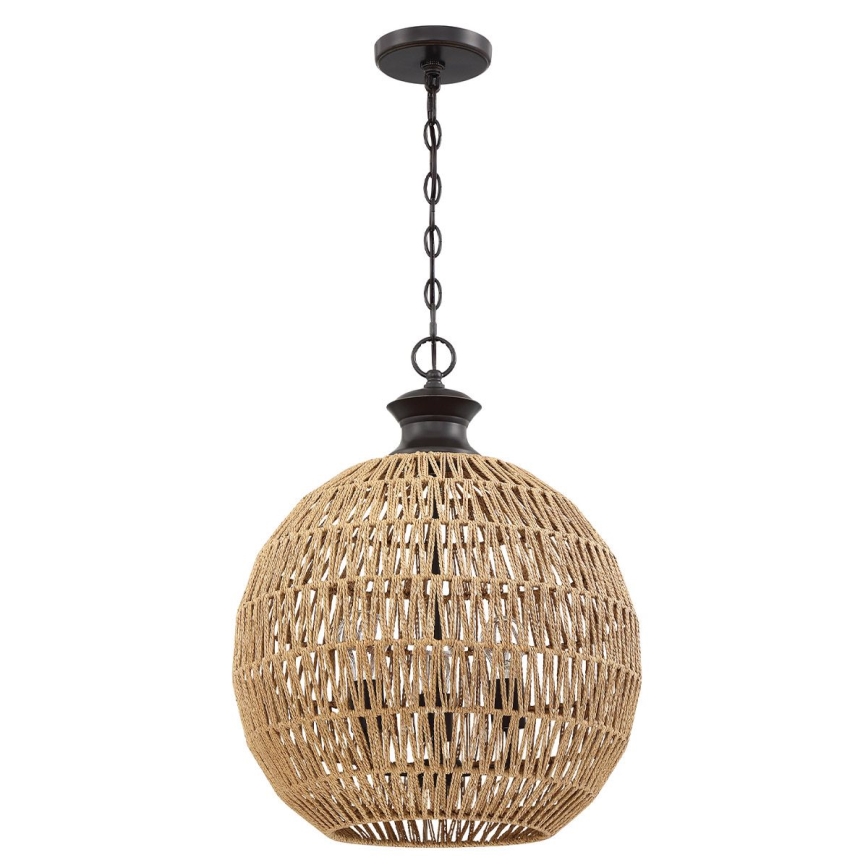 Quoizel - Lustre suspendu à chaîne CASABLANCA 3xE27/60W/230V marron