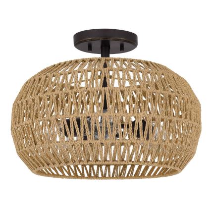 Quoizel - Plafonnier CASABLANCA 3xE27/60W/230V marron