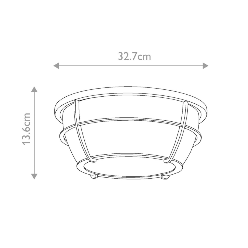 Quoizel - Plafoniera da bagno CHANCE 2xE27/60W/230V IP44