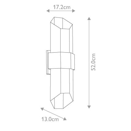 Quoizel - LED-Auβenleuchte CHASM 2xLED/9,5W/230V IP44