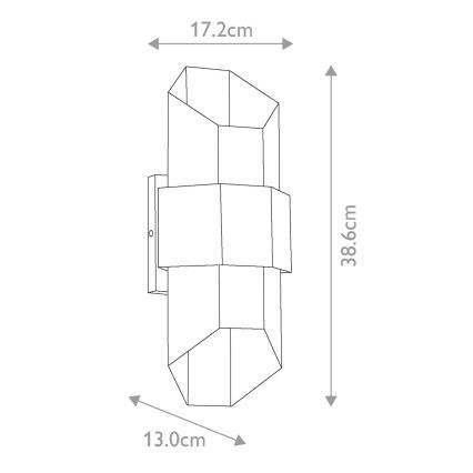 Quoizel - Applique a LED da esterno CHASM 2xLED/5,5W/230V IP44