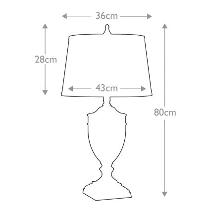 Quoizel - Lampada da tavolo DENNISON 1xE27/60W/230V bronzo