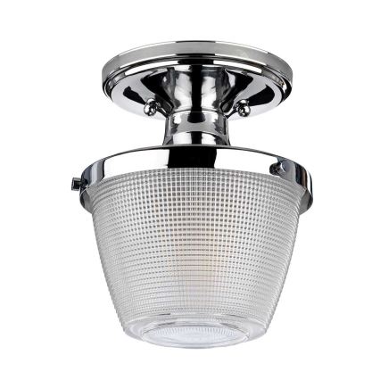 Quoizel - Plafoniera da bagno DUBLIN 1xE27/40W/230V IP44 cromo lucido