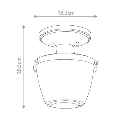 Quoizel - Plafoniera da bagno DUBLIN 1xE27/40W/230V IP44 oro
