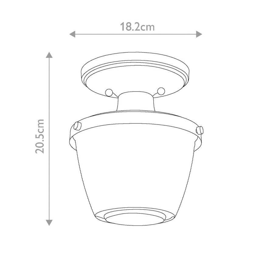 Quoizel - Plafoniera da bagno DUBLIN 1xE27/40W/230V IP44 oro