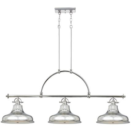 Quoizel - Suspension chaîne EMERY 3xE27/100W/230V chrome brillant