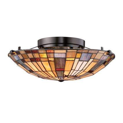 Quoizel - Plafoniera INGLENOOK 2xE27/60W/230V diametro 40,7 cm