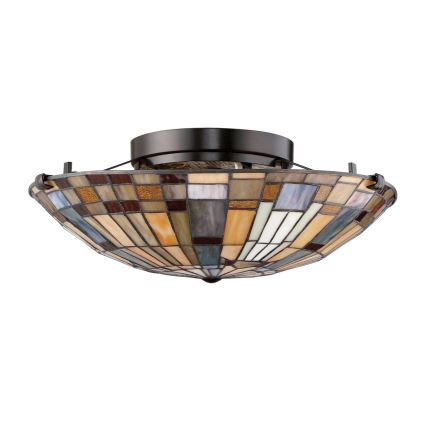 Quoizel - Plafoniera INGLENOOK 2xE27/60W/230V diametro 40,7 cm