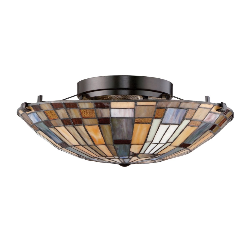 Quoizel - Plafoniera INGLENOOK 2xE27/60W/230V diametro 40,7 cm