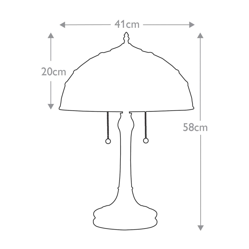 Quoizel - Lampada da tavolo KAMI 2xE27/60W/230V