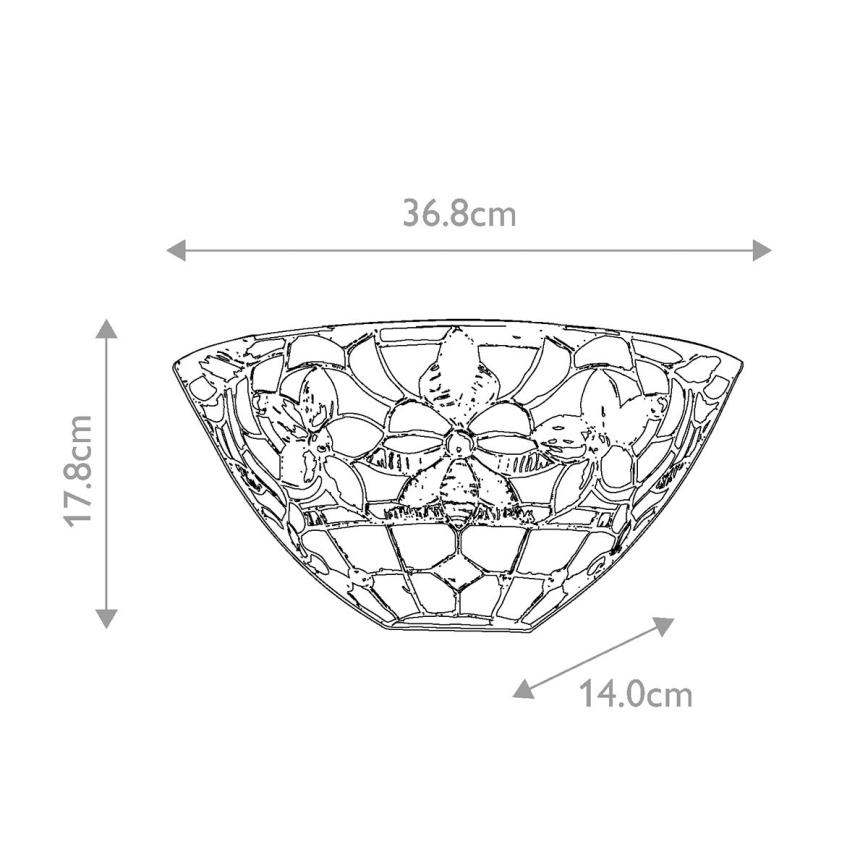 Quoizel - Applique in stile Tiffany KAMI 2xE14/60W/230V