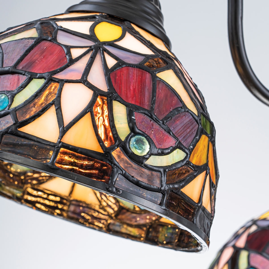 Quoizel - Kronleuchter an Kette Tiffany LARISSA 3xE27/60W/230V Ø 63,6 cm