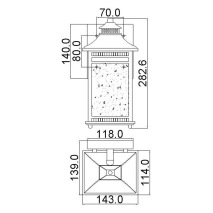 Quoizel - Applique da esterno LIVINGSTON 1xE27/60W/230V IP44