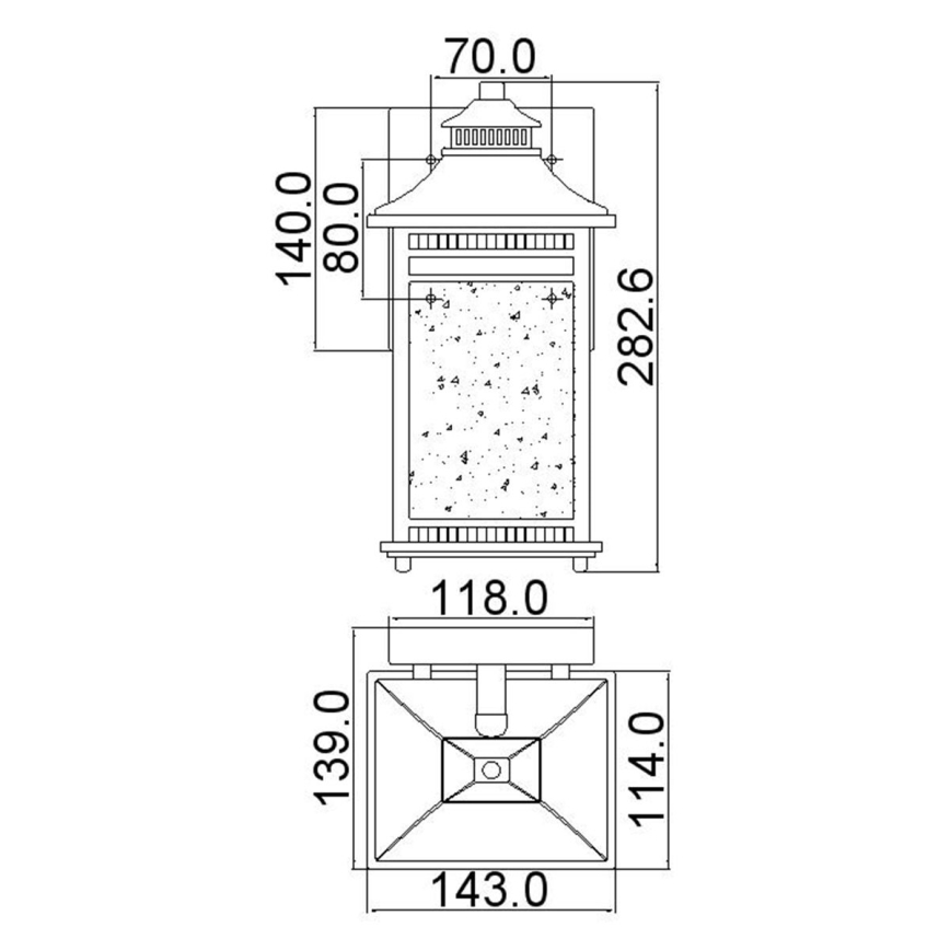 Quoizel - Applique da esterno LIVINGSTON 1xE27/60W/230V IP44