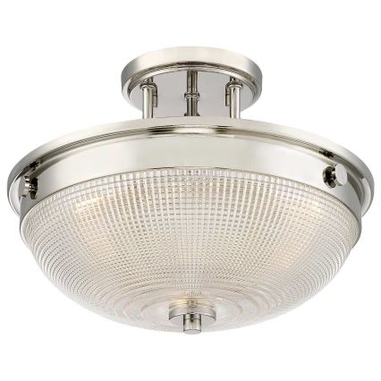 Quoizel - Lampadario a plafone MANTLE 2xE27/60W/230V cromo lucido