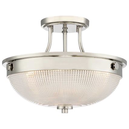 Quoizel - Plafonnier MANTLE 2xE27/60W/230V chrome brillant