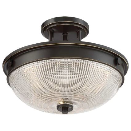 Quoizel - Lampadario a plafone MANTLE 2xE27/60W/230V bronzo