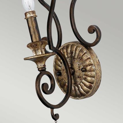 Quoizel - Applique da parete MARQUETTE 1xE14/60W/230V, finitura bronzo
