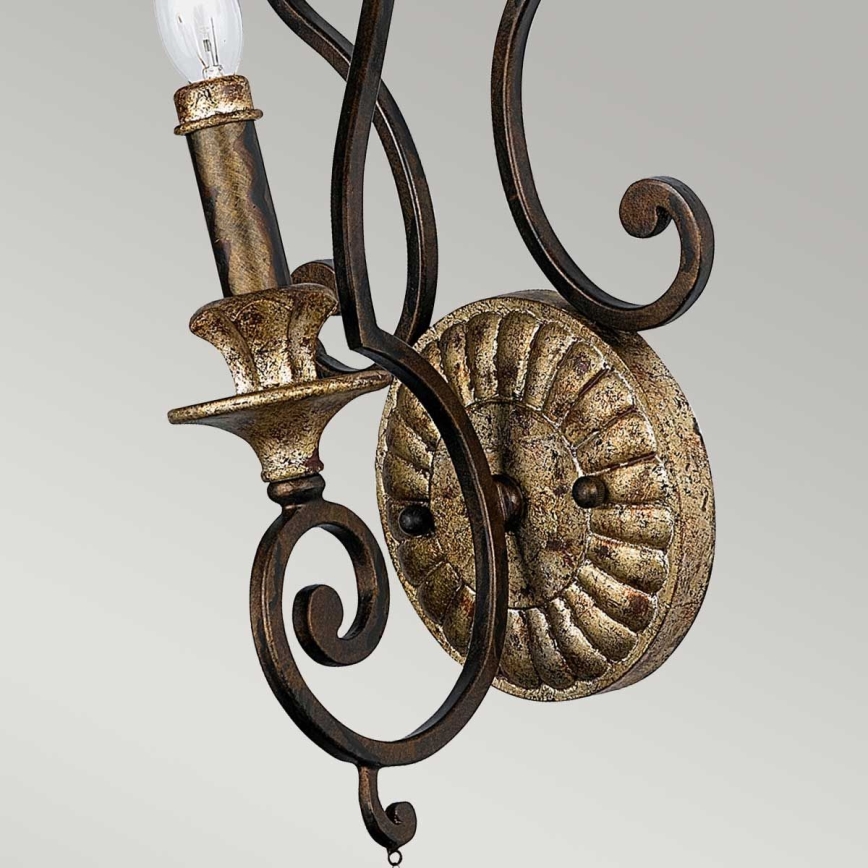 Quoizel - Applique da parete MARQUETTE 1xE14/60W/230V, finitura bronzo