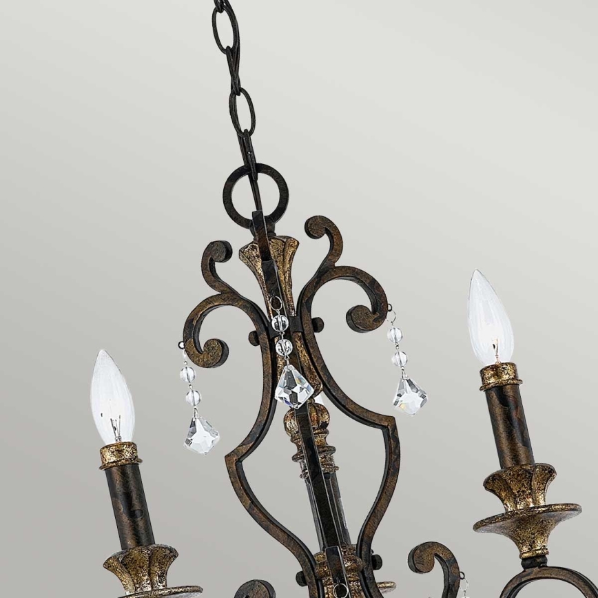 Quoizel - Lampadario a catena MARQUETTE 3xE14/60W/230V bronzo
