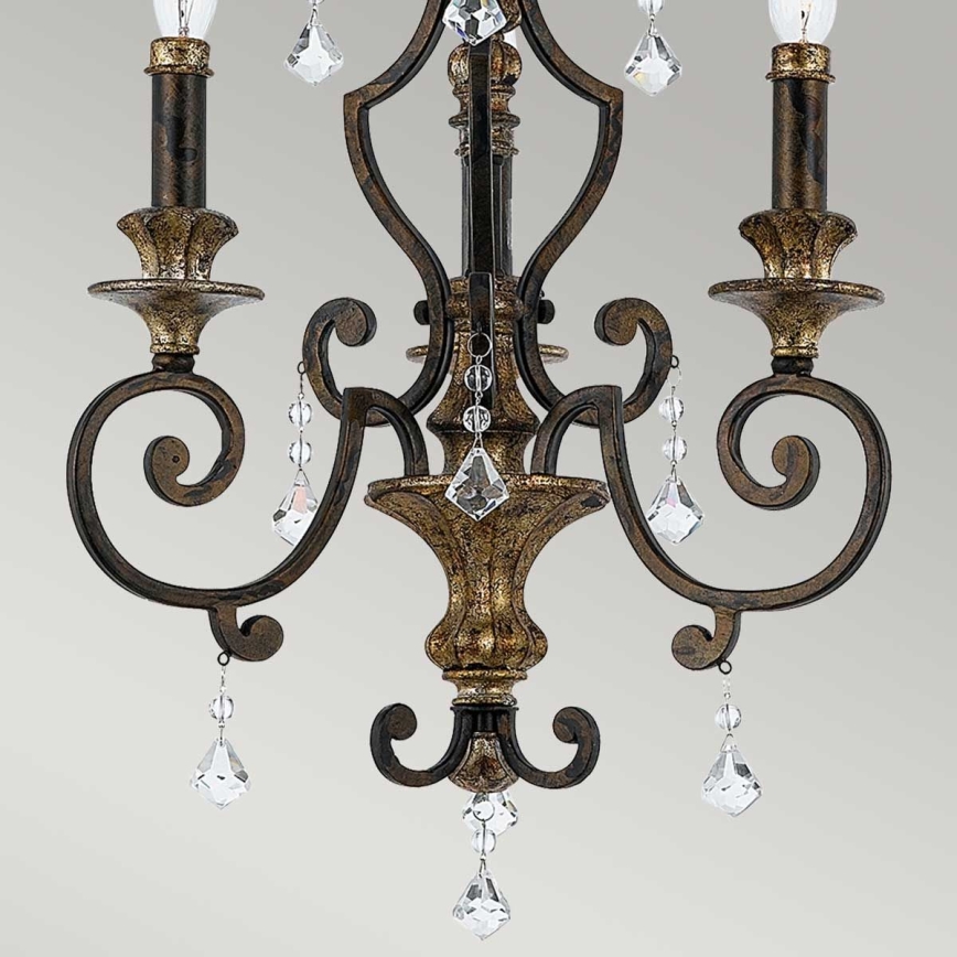 Quoizel - Lampadario a catena MARQUETTE 3xE14/60W/230V bronzo