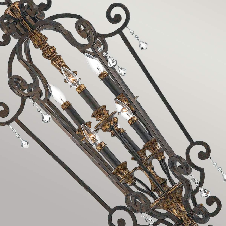Quoizel - Kronleuchter an Kette MARQUETTE 6xE14/60W/230V Bronze
