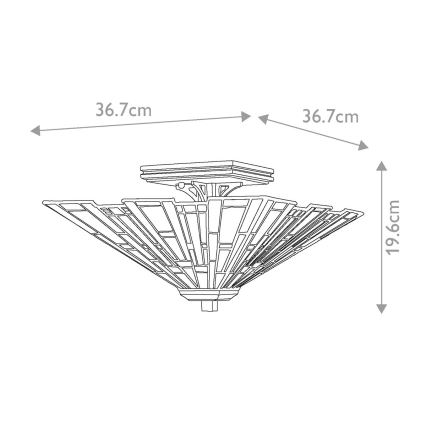 Quoizel - Plafoniera Tiffany MAYBECK 2xE27/60W/230V