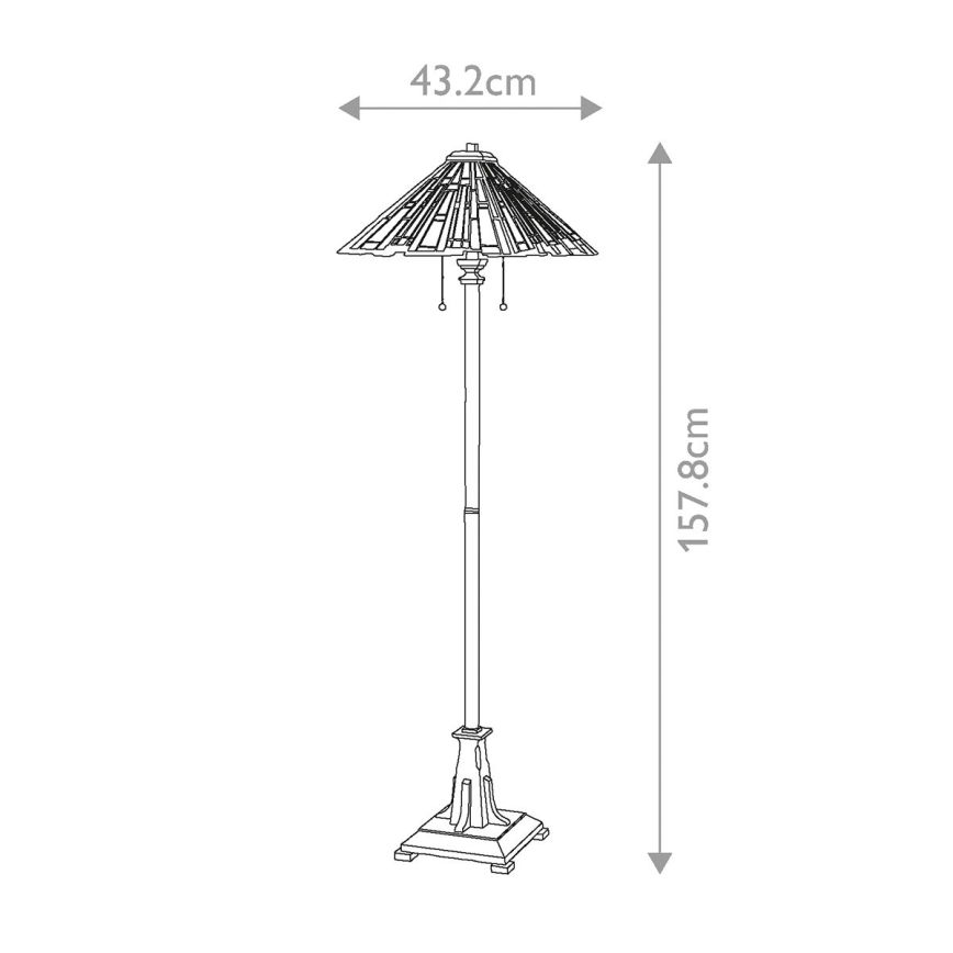 Quoizel - Lampadaire MAYBECK 2xE27/60W/230V