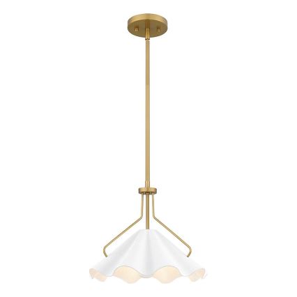 Quoizel - Lampadario a sospensione con supporto rigido MEJIA 1xE27/60W/230V diametro 35,6 cm ottone