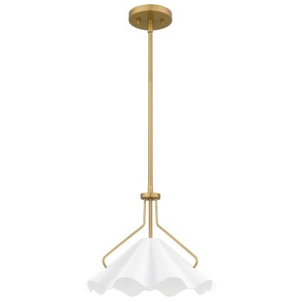Quoizel - Lampadario a sospensione con supporto rigido MEJIA 1xE27/60W/230V diametro 35,6 cm ottone