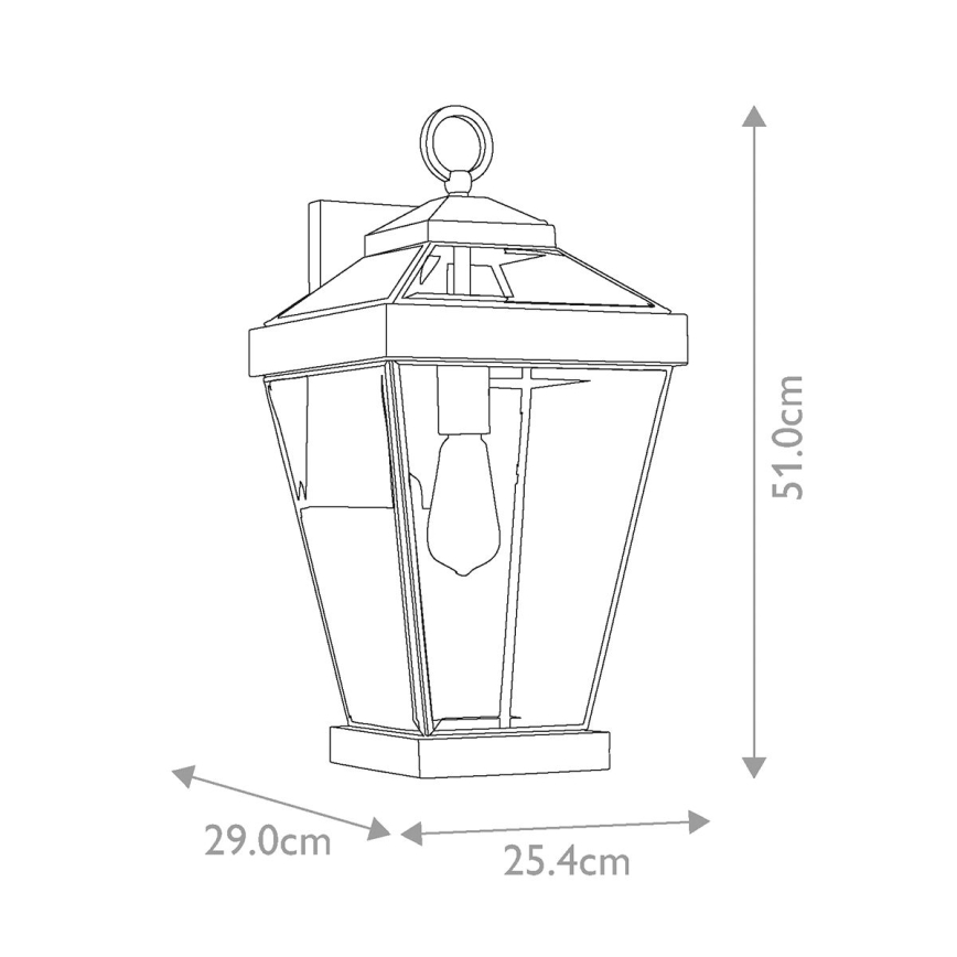 Quoizel - Applique da esterno RAVINE 1xE27/60W/230V IP44 marrone