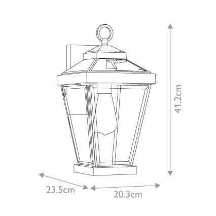 Quoizel - Outdoor-Wandleuchte RAVINE 1xE27/60W/230V IP44 braun