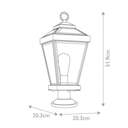 Quoizel - Lampada da esterno RAVINE 1xE27/60W/230V IP44 marrone