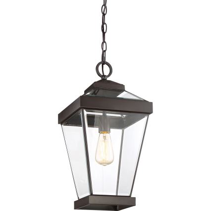 Quoizel - Suspension chaîne d'extérieur RAVINE 1xE27/60W/230V IP23 marron