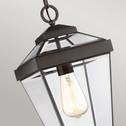 Quoizel - Suspension chaîne d'extérieur RAVINE 1xE27/60W/230V IP23 marron