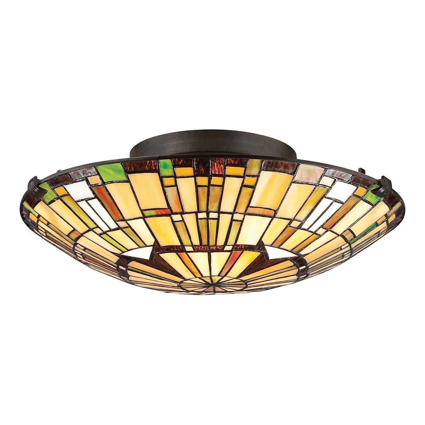 Quoizel - Plafoniera Tiffany REED 2x E27/60W/230V Ø 42 cm