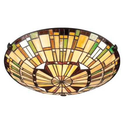 Quoizel - Plafoniera Tiffany REED 2x E27/60W/230V Ø 42 cm