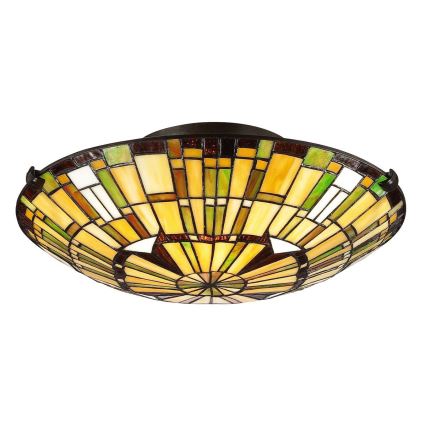 Quoizel - Plafoniera Tiffany REED 2x E27/60W/230V Ø 42 cm