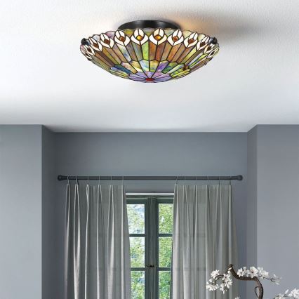 Quoizel - Plafoniera WATKINS 2xE27/60W/230V diametro 42 cm