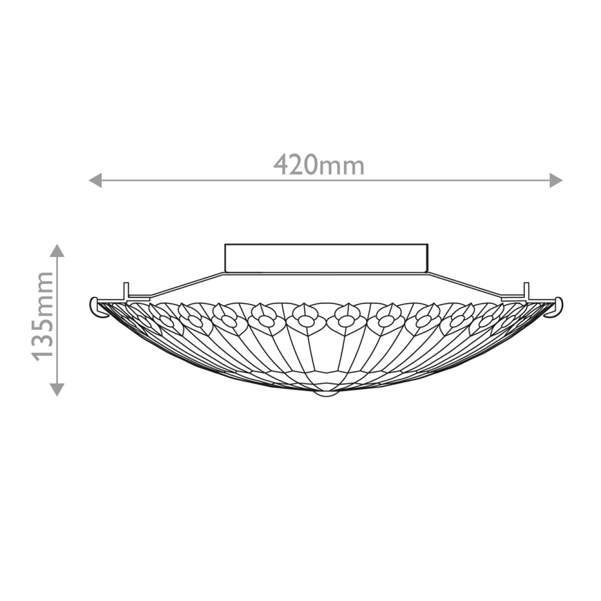 Quoizel - Plafoniera WATKINS 2xE27/60W/230V diametro 42 cm