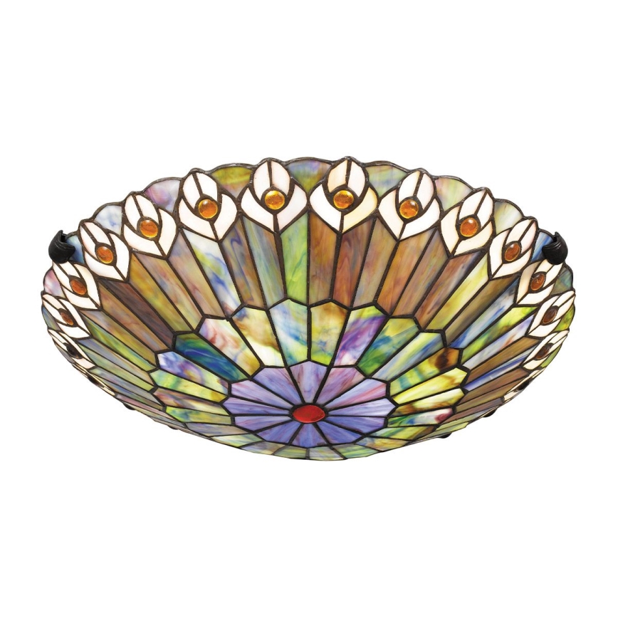 Quoizel - Plafonnier Tiffany WATKINS 2xE27/60W/230V, Ø 42 cm