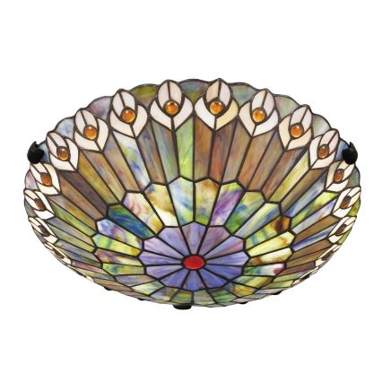 Quoizel - Plafonnier Tiffany WATKINS 2xE27/60W/230V, Ø 42 cm