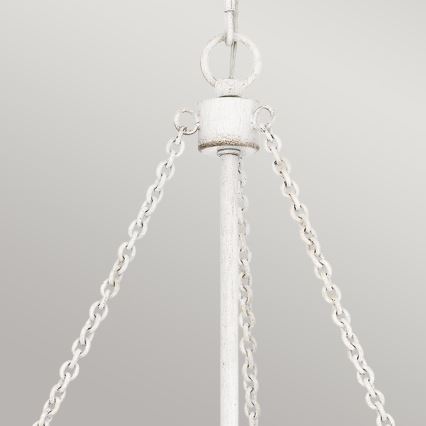 Quoizel - Lampadario a sospensione con catena WAYLON 4xE27/60W/230V Ø 50,4 cm marrone/bianco