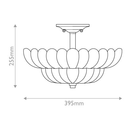 Quoizel - Plafoniera WHITECAP 4xE14/40W/230V diametro 39,5 cm