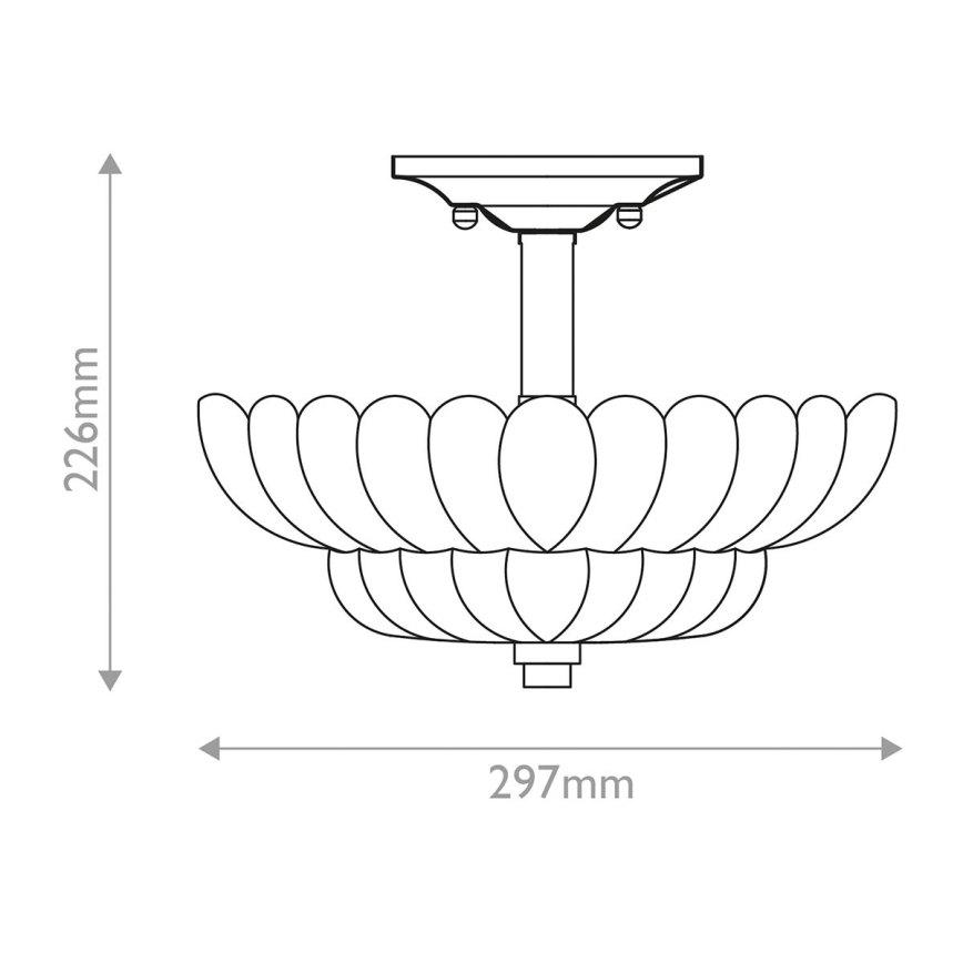 Quoizel - Plafoniera WHITECAP 3xE14/40W/230V diametro 29,7 cm