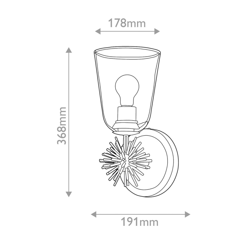 Quoizel - Applique murale STARING 1xE27/40W/230V cuivrée