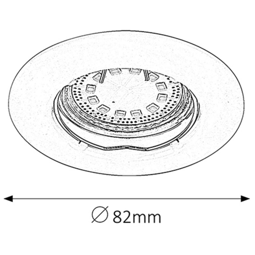 Rabalux - 3er-Set LED Badezimmer-Einbauleuchte 1xGU10/3W/230V IP44