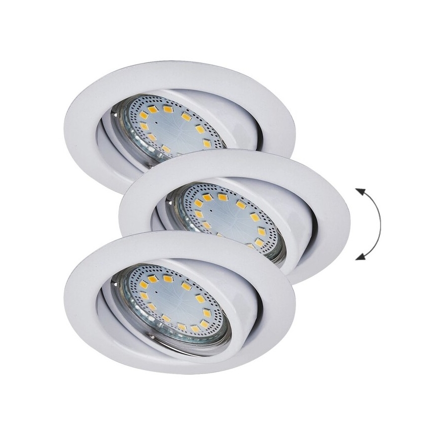 Rabalux - LOT 3xLED Spot encastrable 3xGU10/3W/230V IP40