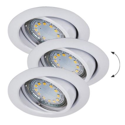 Rabalux - Set da 3 faretti da incasso LED 1x GU10/3W/230V IP40